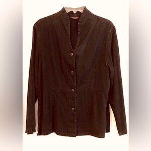 Tianello Black Tencel Blouse Small